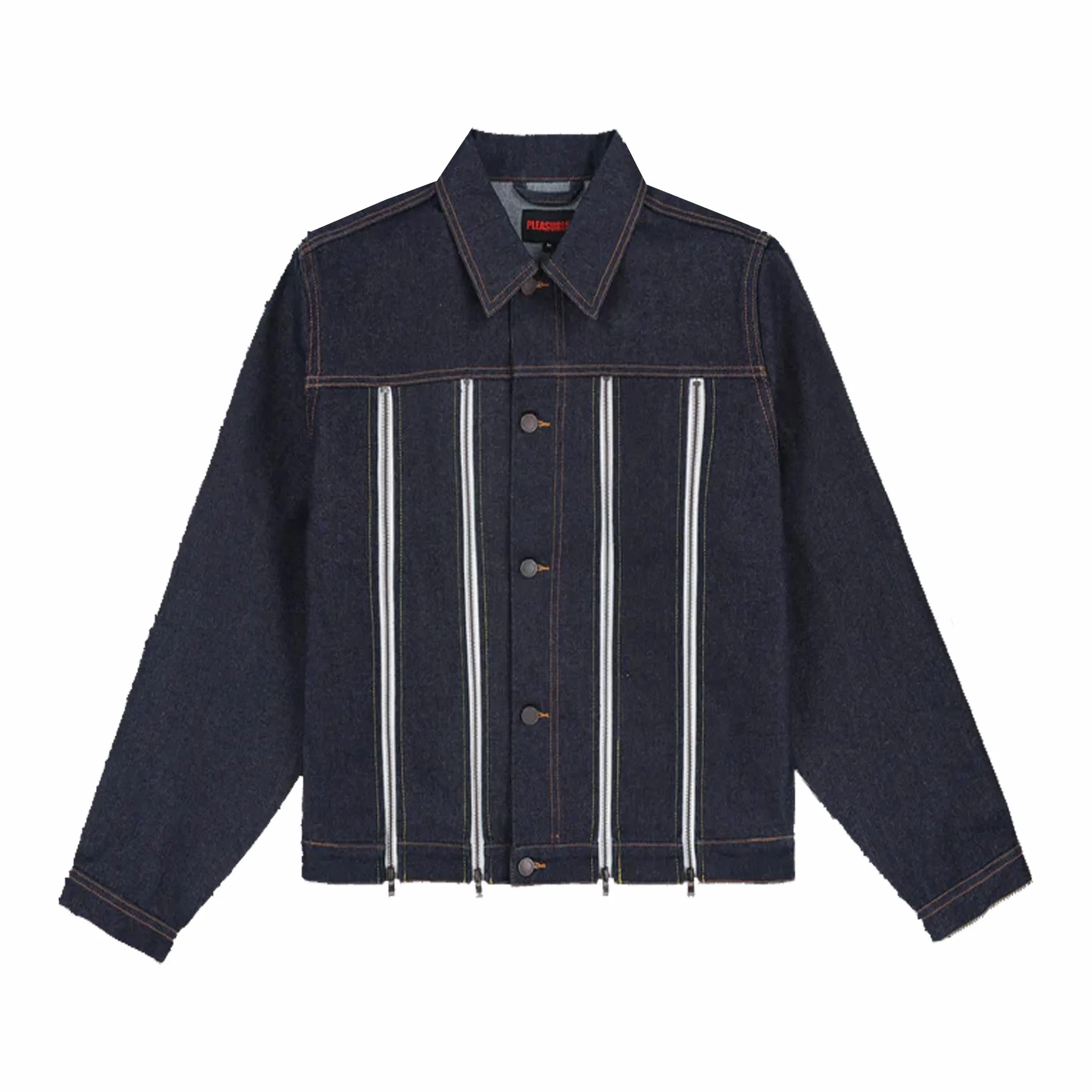 Pleasures Mileage Denim Trucker Jacket (Raw Indigo)