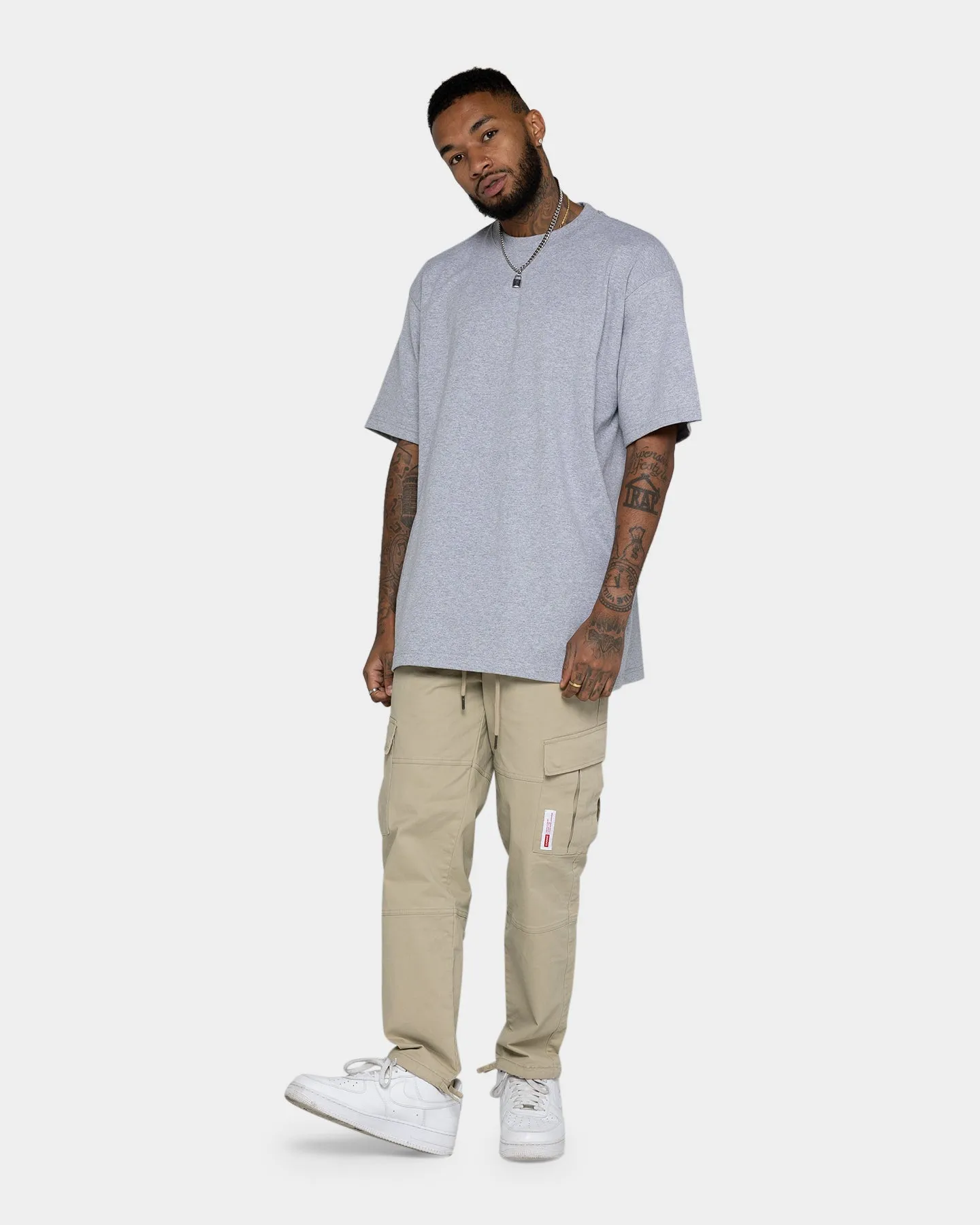 Shaka Wear Max Heavyweight Short Sleeve T-Shirt Heather Grey