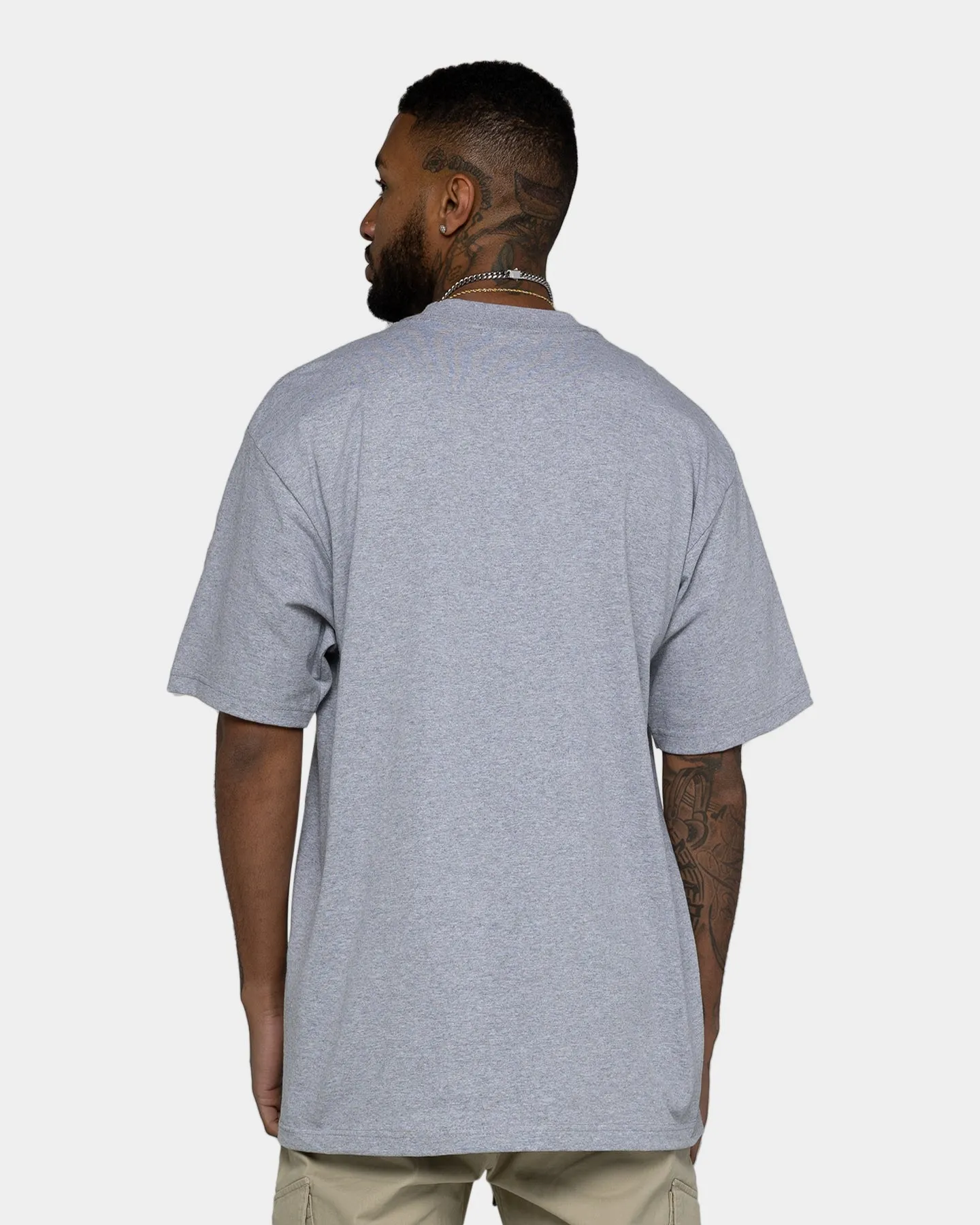 Shaka Wear Max Heavyweight Short Sleeve T-Shirt Heather Grey