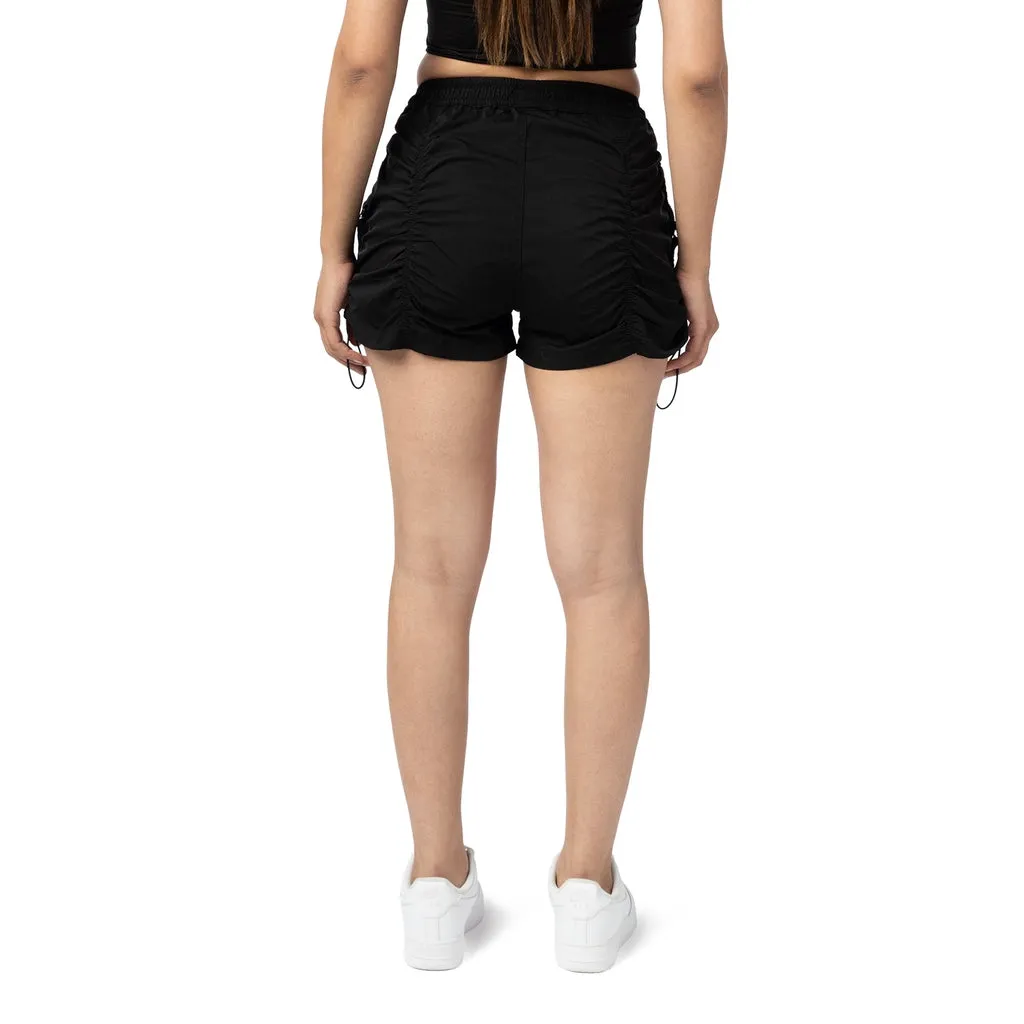 Shirring Utility Shorts - Black