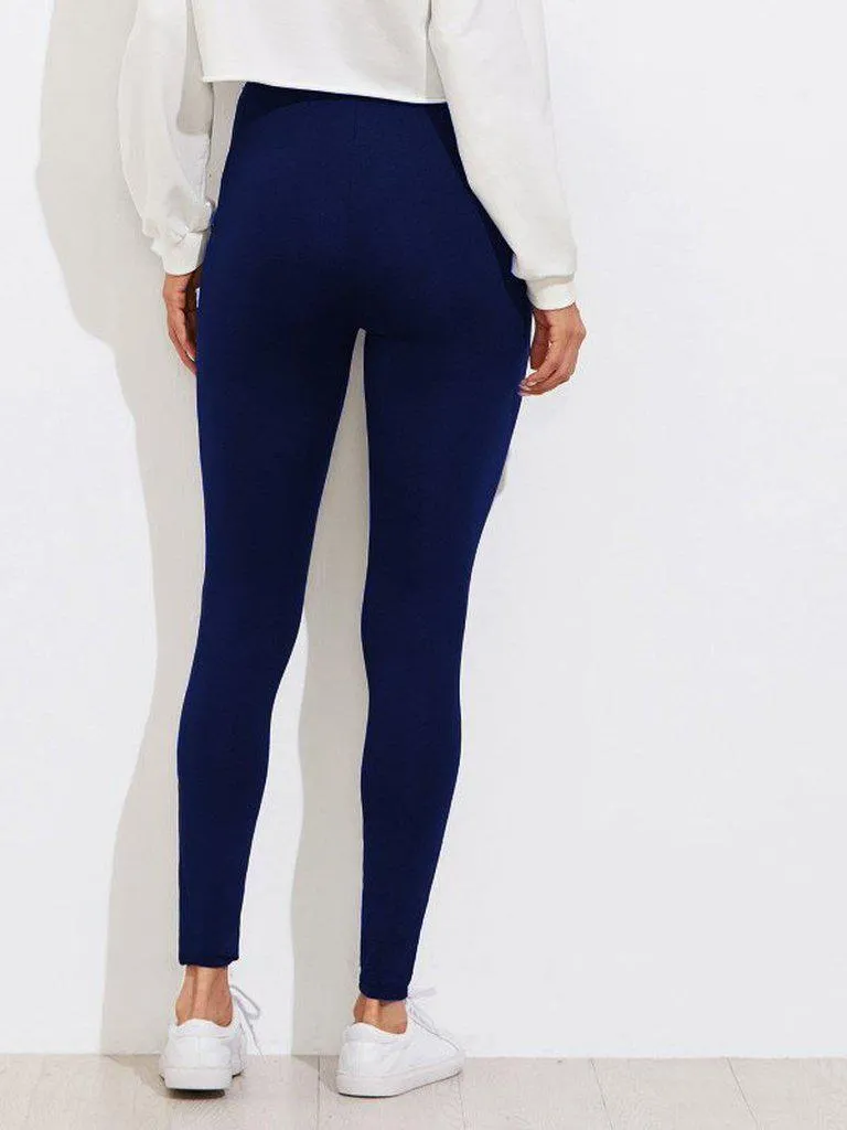 Slogan Print Leggings