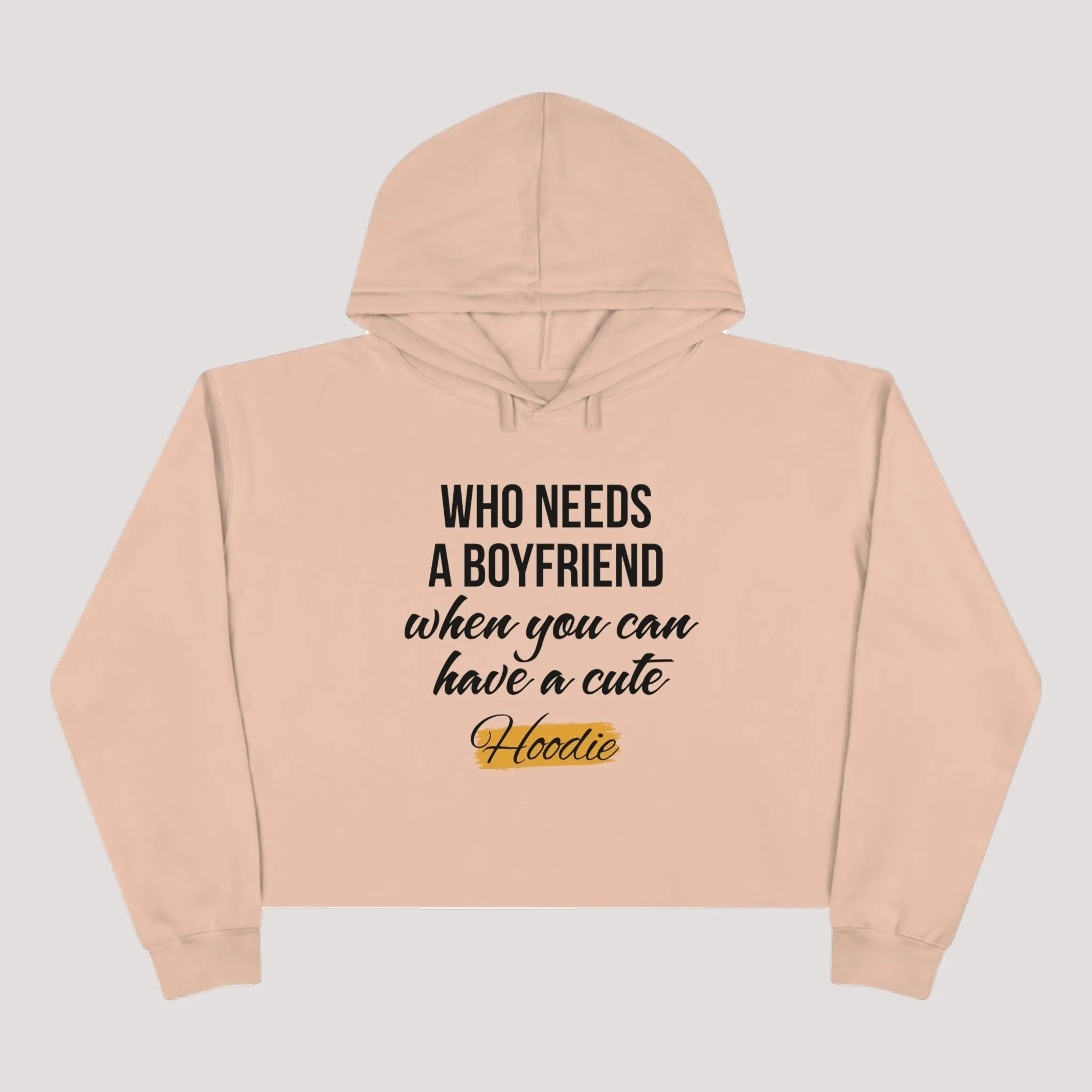 Soft Three-End fleece Comfy Crop Hoodie