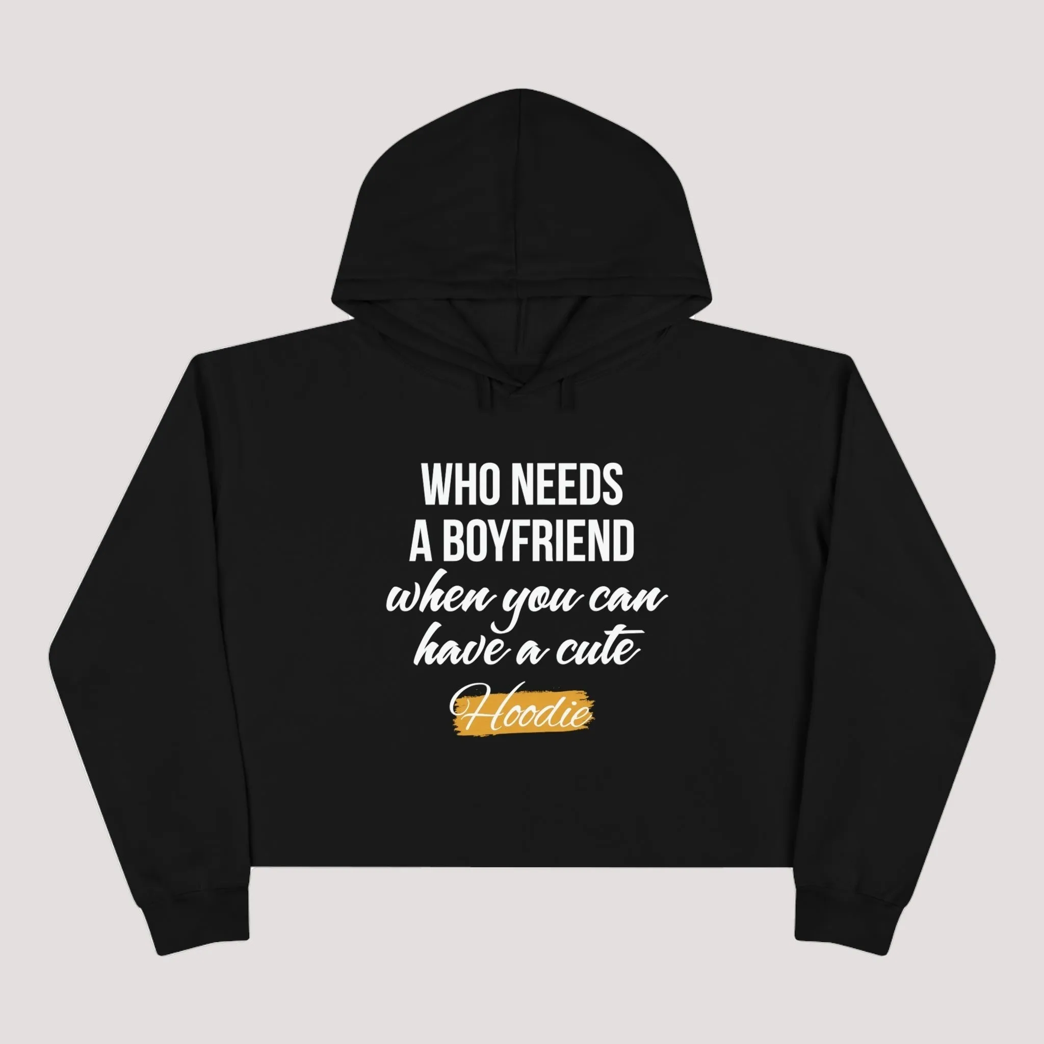 Soft Three-End fleece Comfy Crop Hoodie