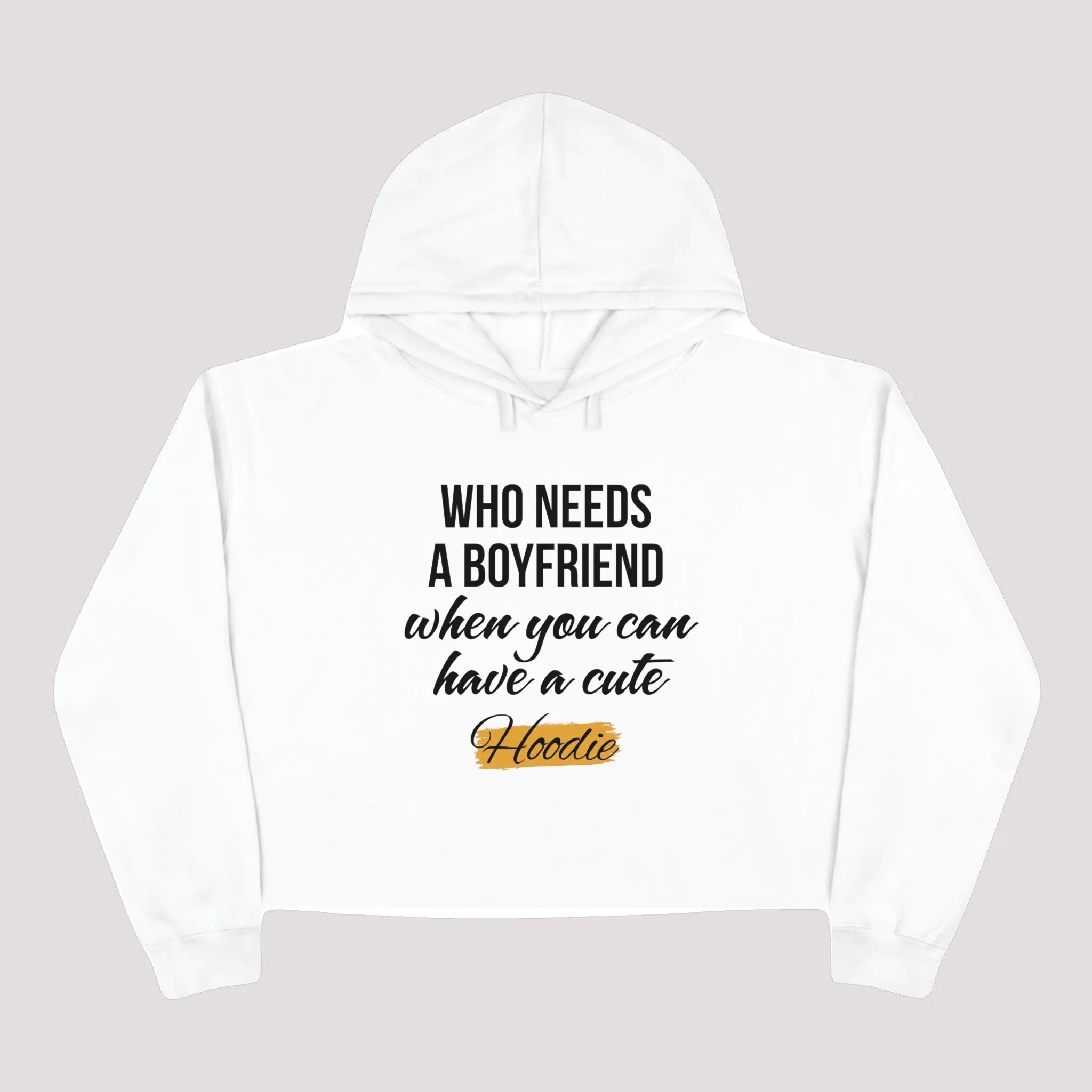 Soft Three-End fleece Comfy Crop Hoodie
