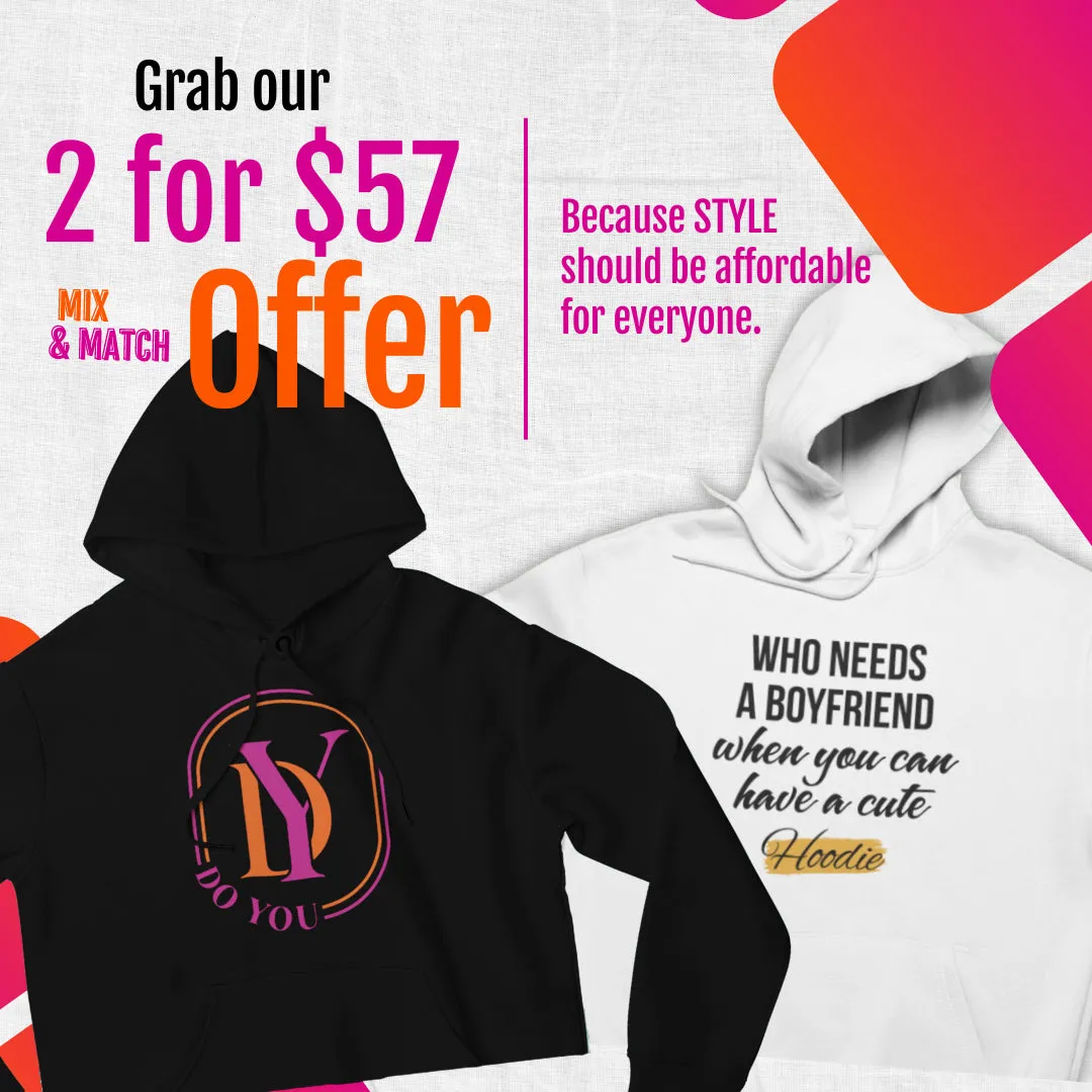 Soft Three-End fleece Comfy Crop Hoodie
