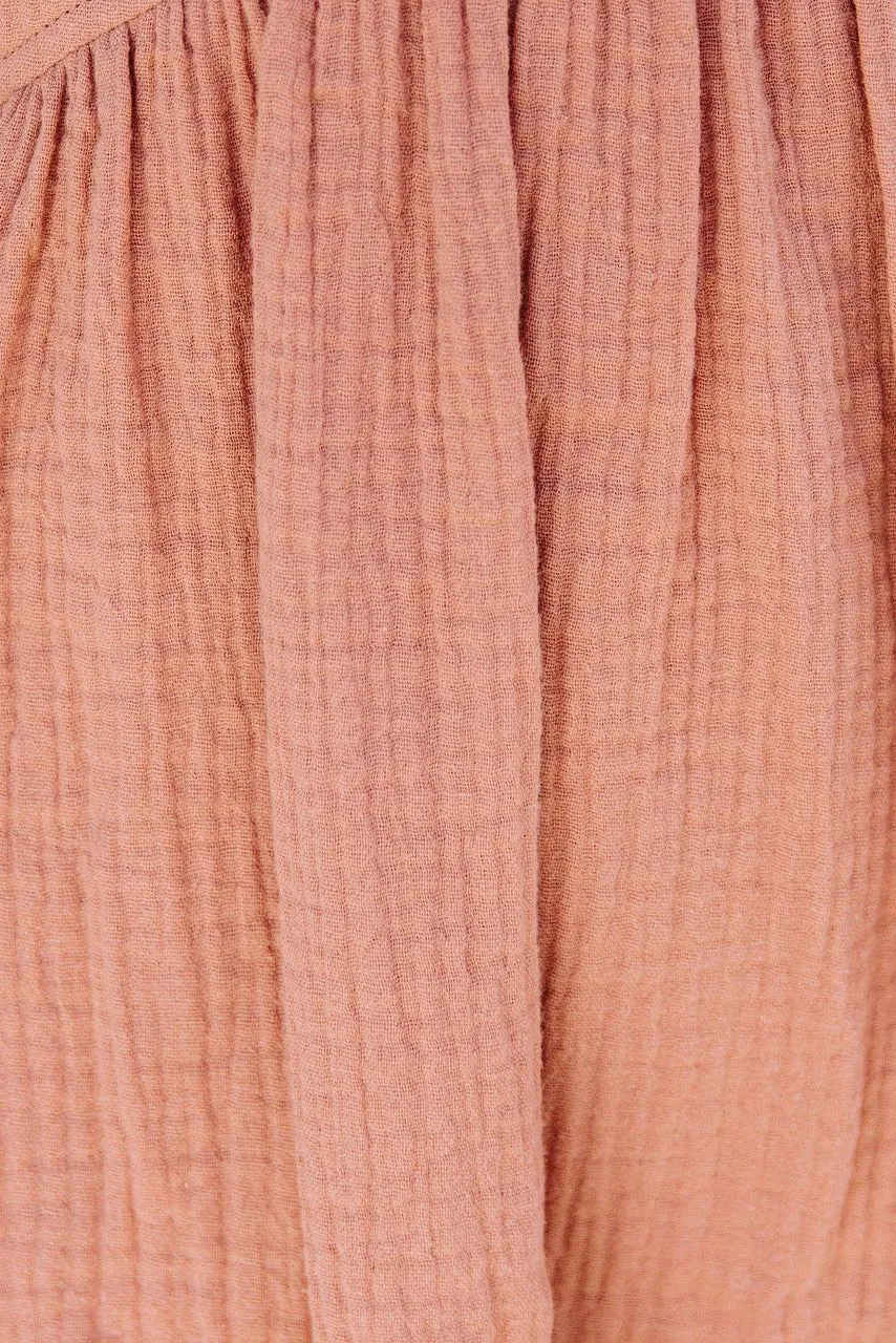Solid Puff Sleeve Ruffled Empire Waist Mini Dress