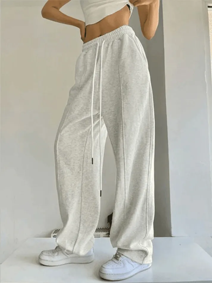 Street Solid Color Sweatpants