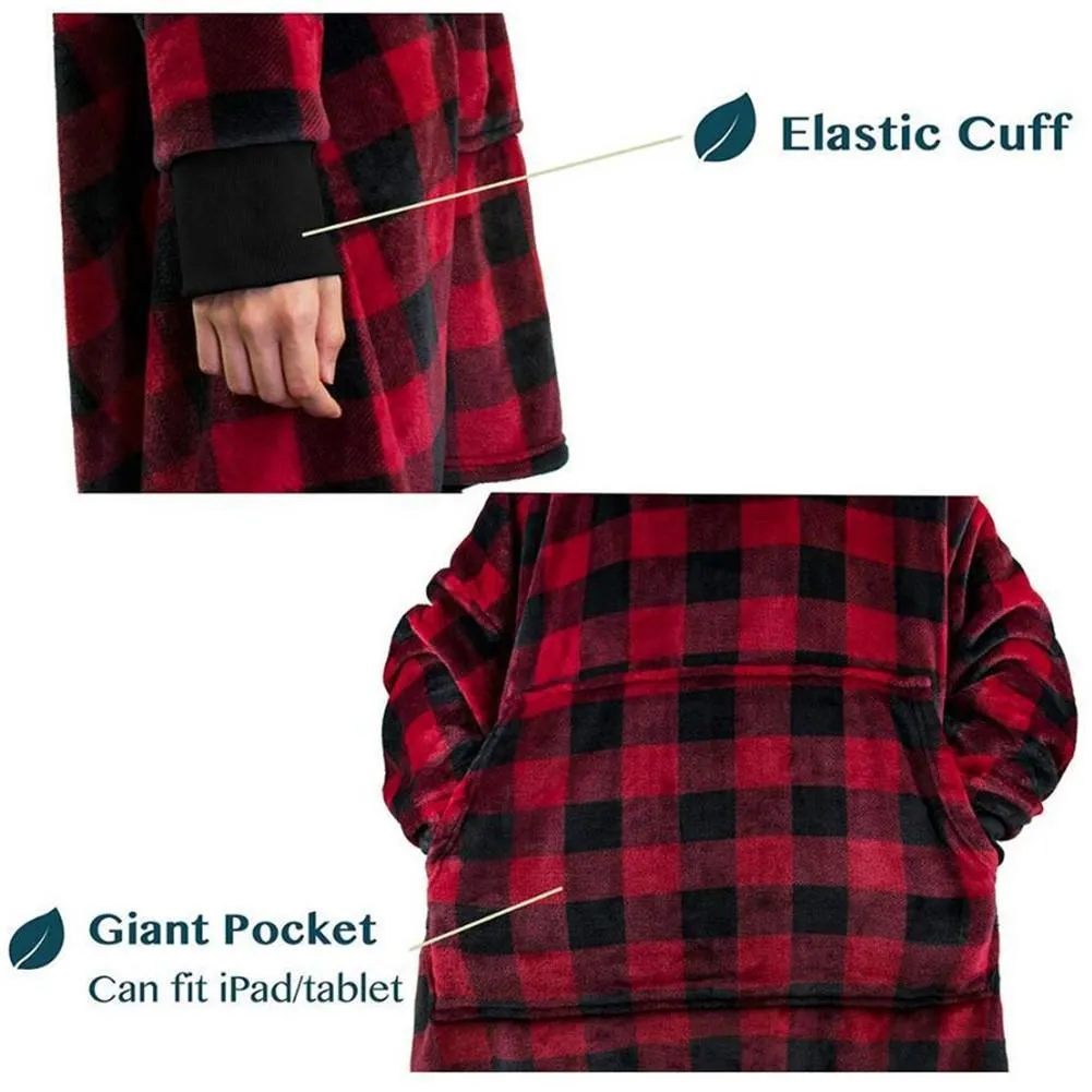 Super Soft Hoodie Blanket Oversized Comfy Sweatshirt Blanket