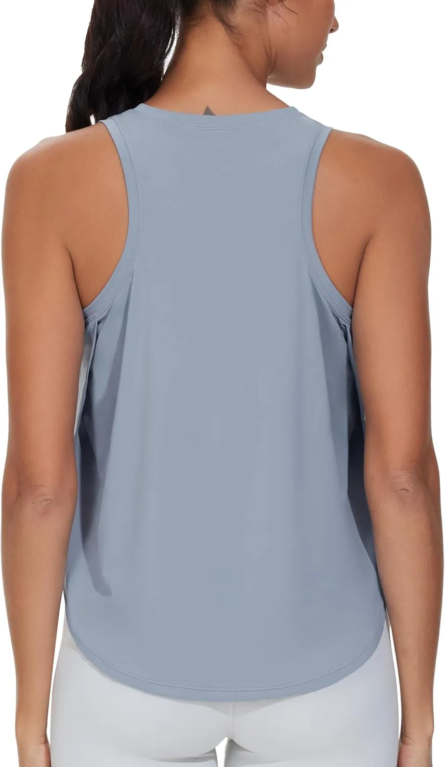 THE GYM PEOPLE Womens Racerback Workout Tank Tops Split Side Loose Fit Sleeveless Yoga Running Shirts with Curved Hem