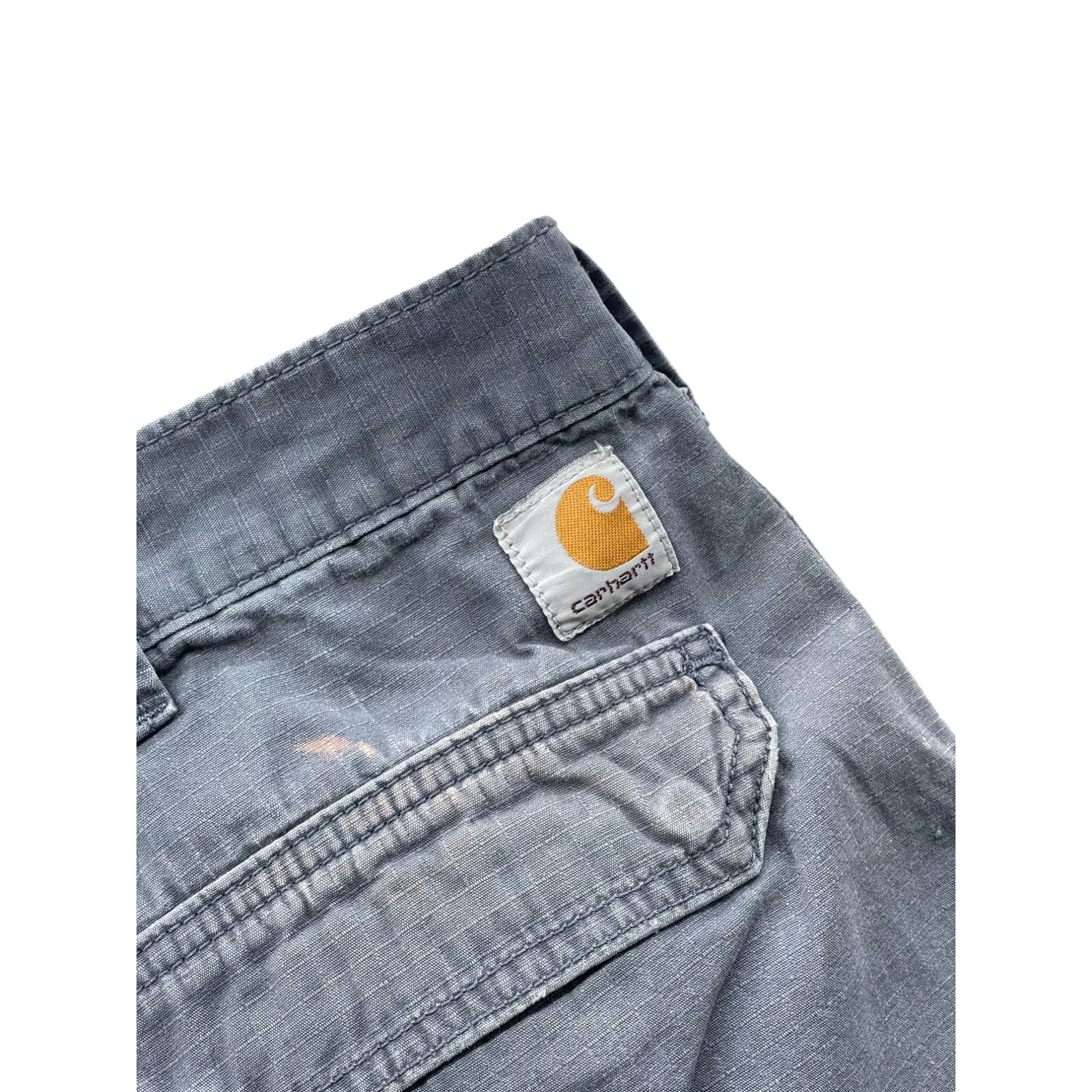Vintage Carhartt Distressed Navy Utility Cargo Shorts