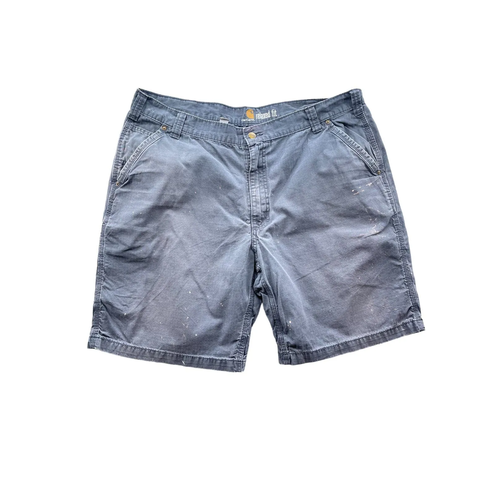 Vintage Carhartt Distressed Navy Utility Cargo Shorts