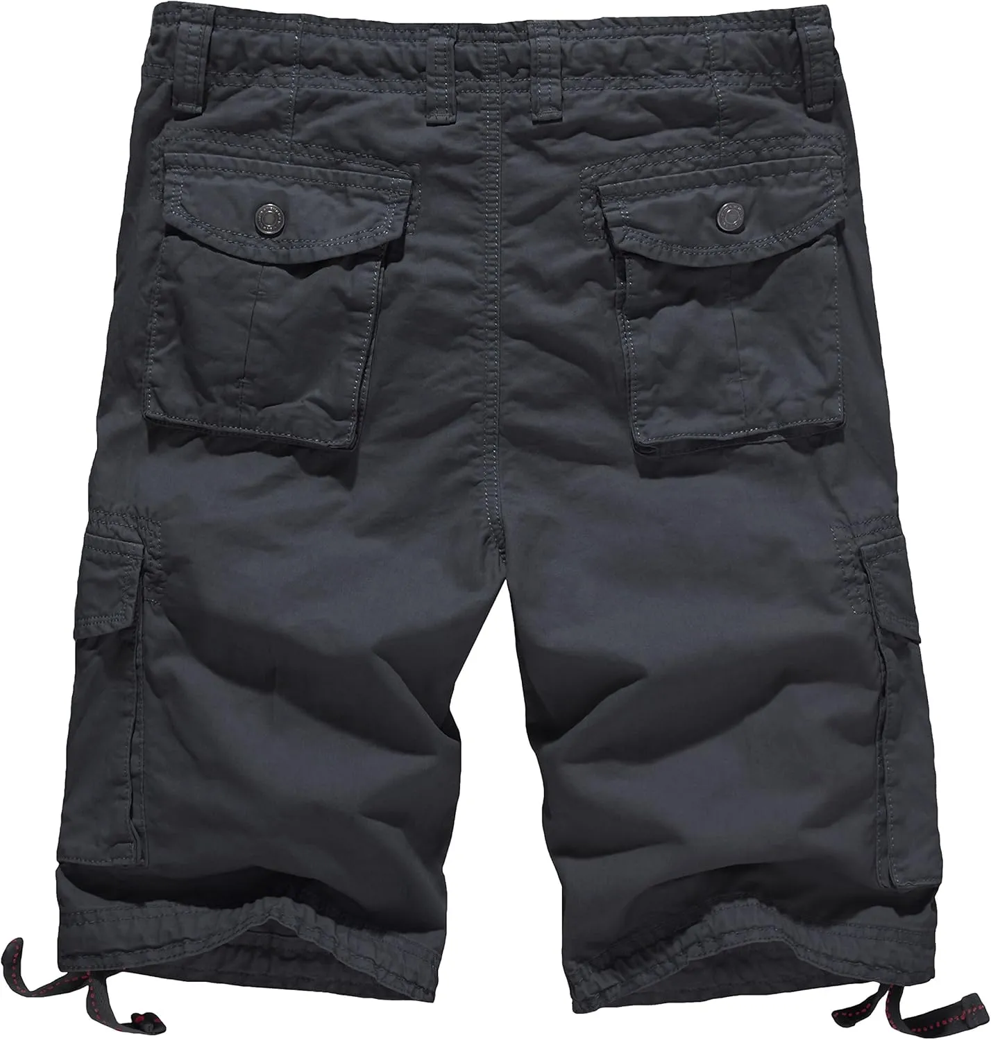 WenVen Men's Cotton Twill Cargo Shorts Classic Relaxed Fit- Reg and Big & Tall Sizes