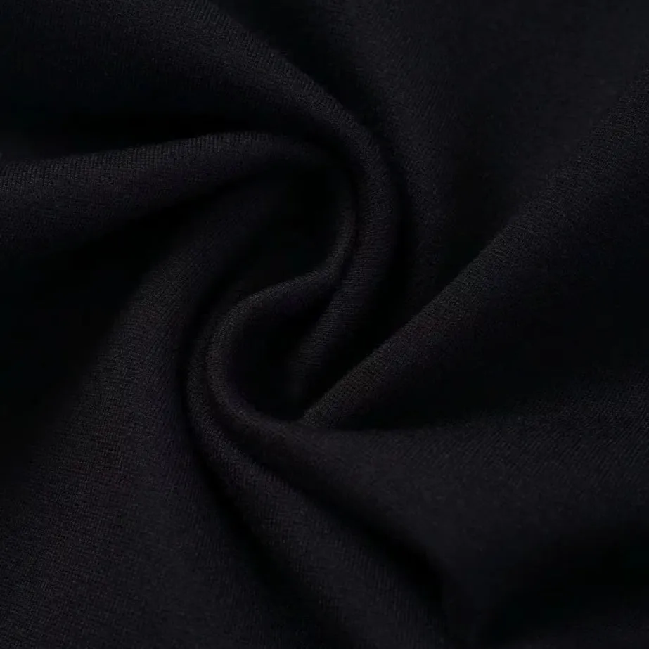 Wide Leg Black Track Pant